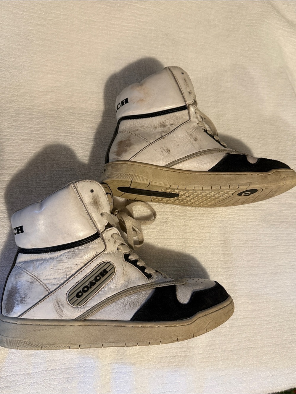 Coach 1941 White Distressed Sneakers 7.5B